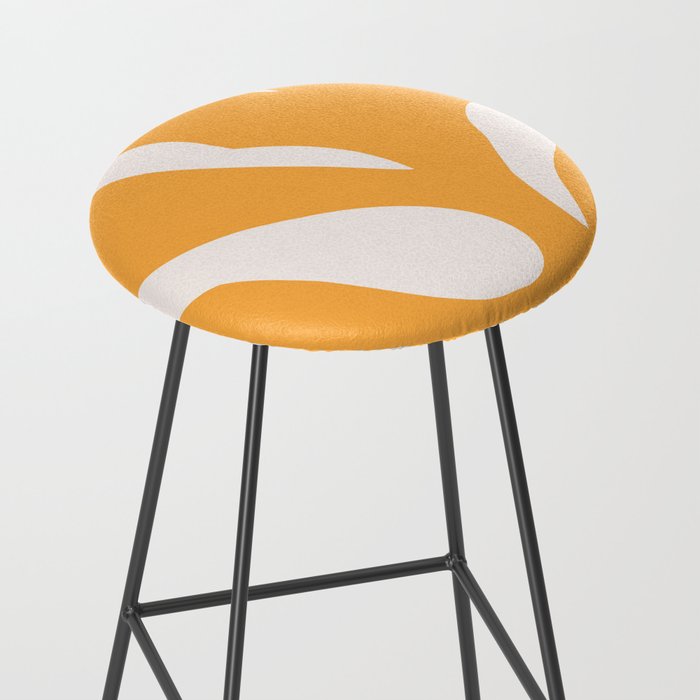 Simple Orange Leaf on Aqua Sun - cut-outs 3  Stool Gallery Image 2
