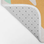 Simple Orange Leaf on Aqua Sun - cut-outs 3  Bath Mat Gallery Image 2