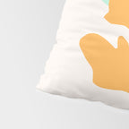 Simple Orange Leaf on Aqua Sun - cut-outs 3  Pillow Sham Gallery Image 4