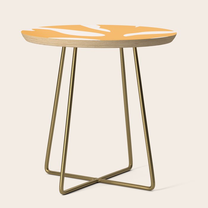 Simple Orange Leaf on Aqua Sun - cut-outs 3  Side Table Gallery Image 1