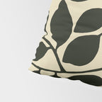 leaves black and white Pillow Sham Gallery Image 4