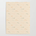 Hand drawn mountain landscape doodle pattern Poster Gallery Image 4