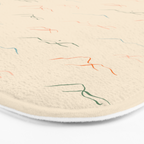 Hand drawn mountain landscape doodle pattern Bath Mat Gallery Image 3