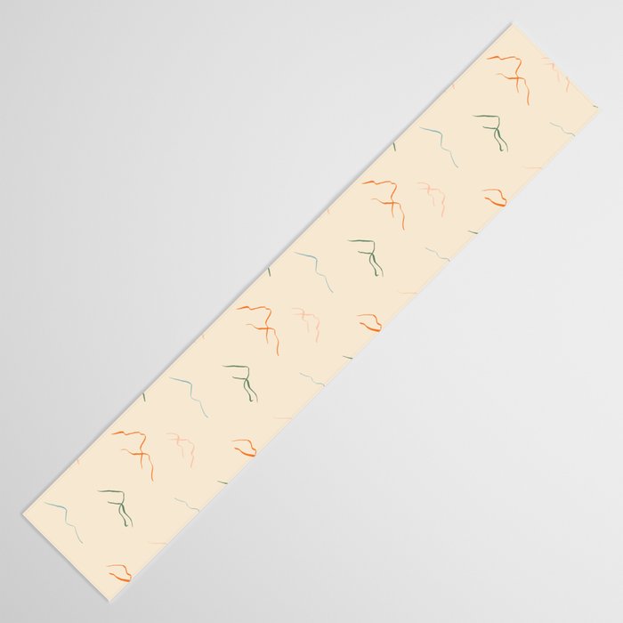 Hand drawn mountain landscape doodle pattern Table Runner Gallery Image 3