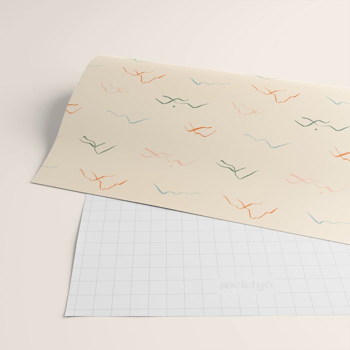 Hand drawn mountain landscape doodle pattern Wrapping Paper Gallery Image 2