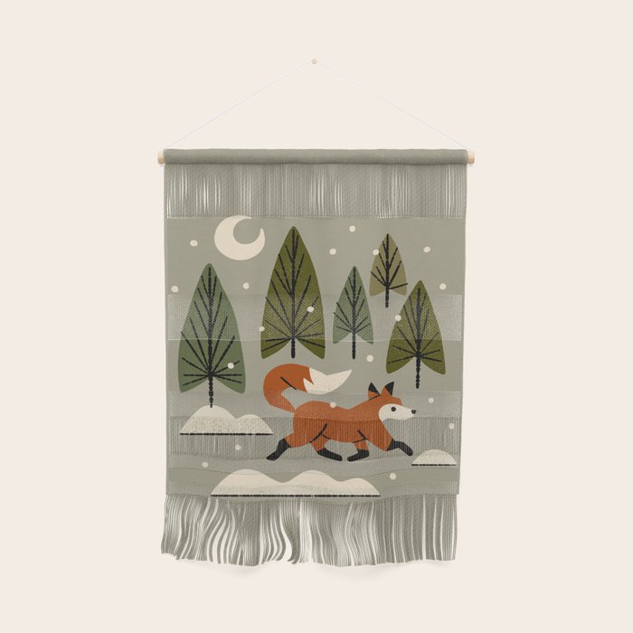Snowy Evening Fox Wall Hanging Gallery Image 1