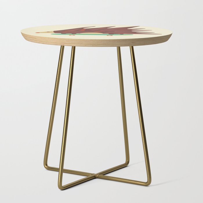 Hedgehog in hair raising speed Side Table Gallery Image 1