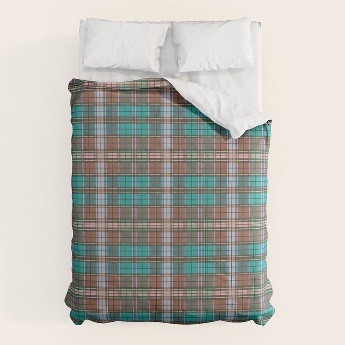 Earthy Tartan Elegance Comforter Gallery Image 6