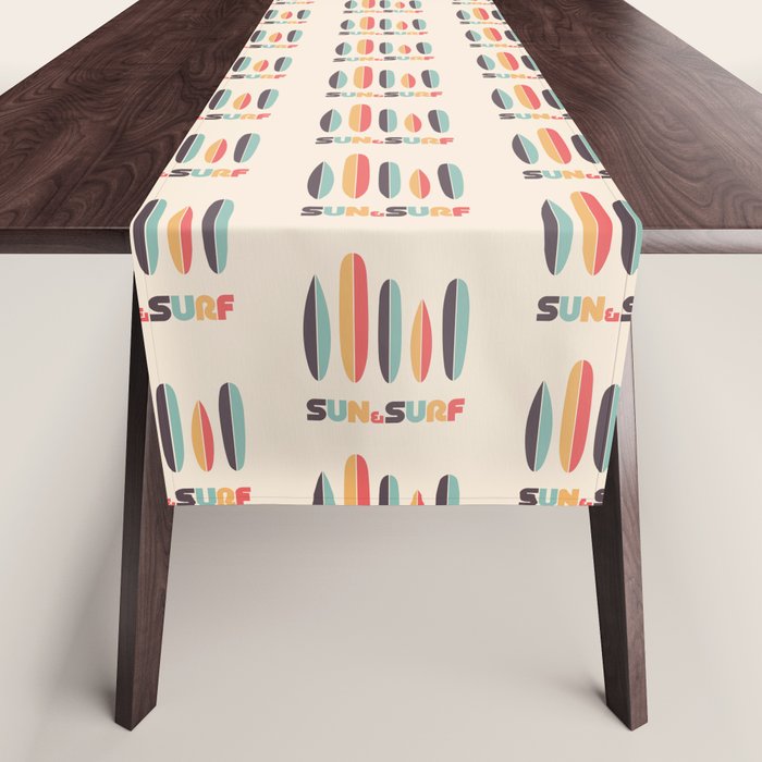 Sun & Surf Surfboards - Retro Rainbow Table Runner Gallery Image 1