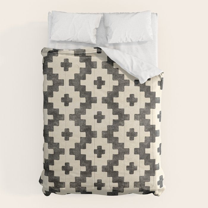 Taos - black and alabaster Comforter Gallery Image 6