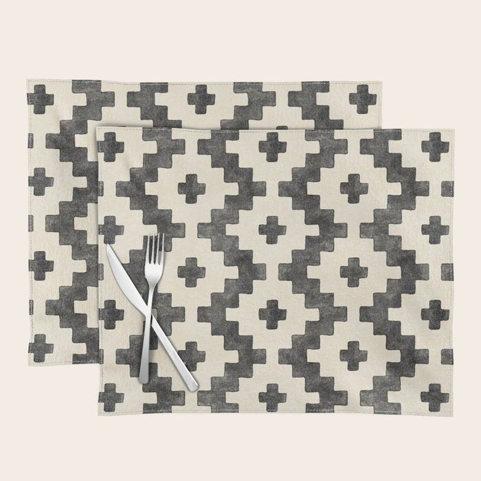 Taos - black and alabaster Placemat Gallery Image 1