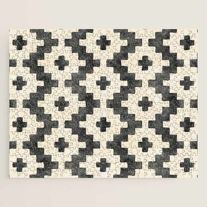 Taos - black and alabaster Jigsaw Puzzle Gallery Image 1