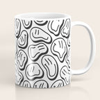 Black and white happy face pattern Coffee Mug Gallery Image 1