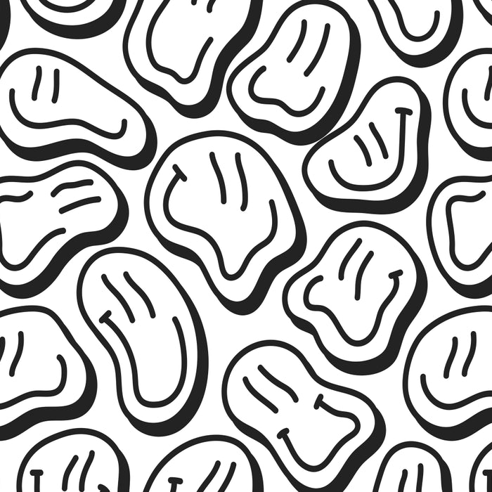 Black and white happy face pattern Coffee Mug Gallery Image 2