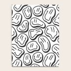 Black and white happy face pattern Notebook Gallery Image 4