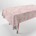 Butterfly Pattern soft pink pastel Tablecloth Gallery Image 1
