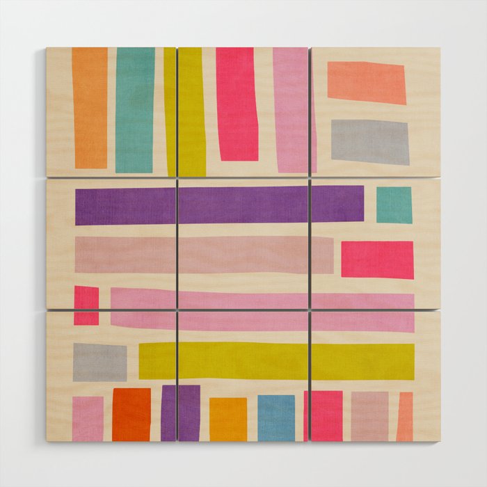 Pastel Tones Colorful Artwork Wood Wall Art Gallery Image 1