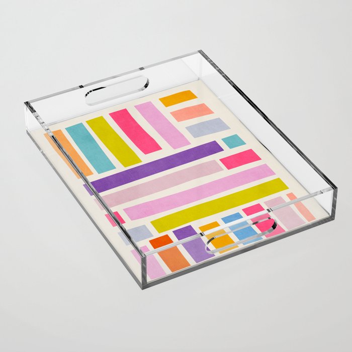 Pastel Tones Colorful Artwork Acrylic Tray Gallery Image 1
