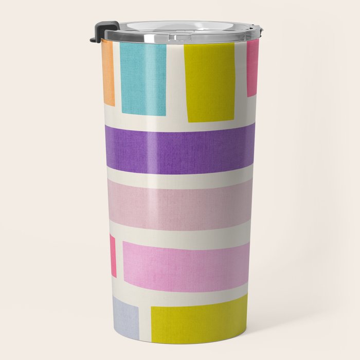 Pastel Tones Colorful Artwork Travel Mug Gallery Image 3