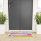 Pastel Tones Colorful Artwork Welcome Mat Gallery Image 3