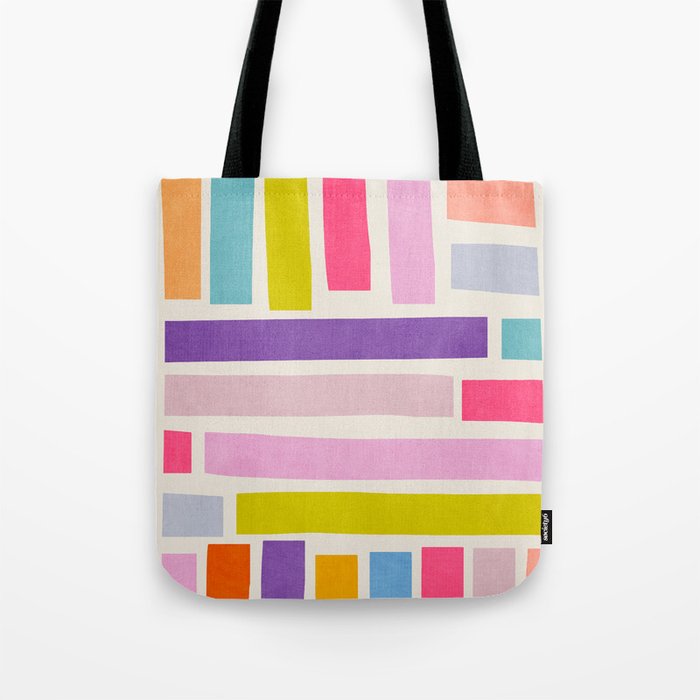 Pastel Tones Colorful Artwork Tote Bag Gallery Image 1