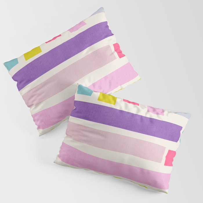 Pastel Tones Colorful Artwork Pillow Sham Gallery Image 3
