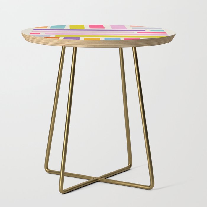 Pastel Tones Colorful Artwork Side Table Gallery Image 1