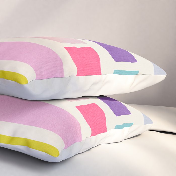 Pastel Tones Colorful Artwork Pillow Sham Gallery Image 3
