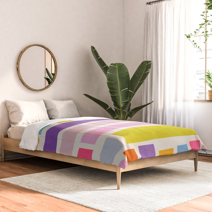 Pastel Tones Colorful Artwork Comforter Gallery Image 2