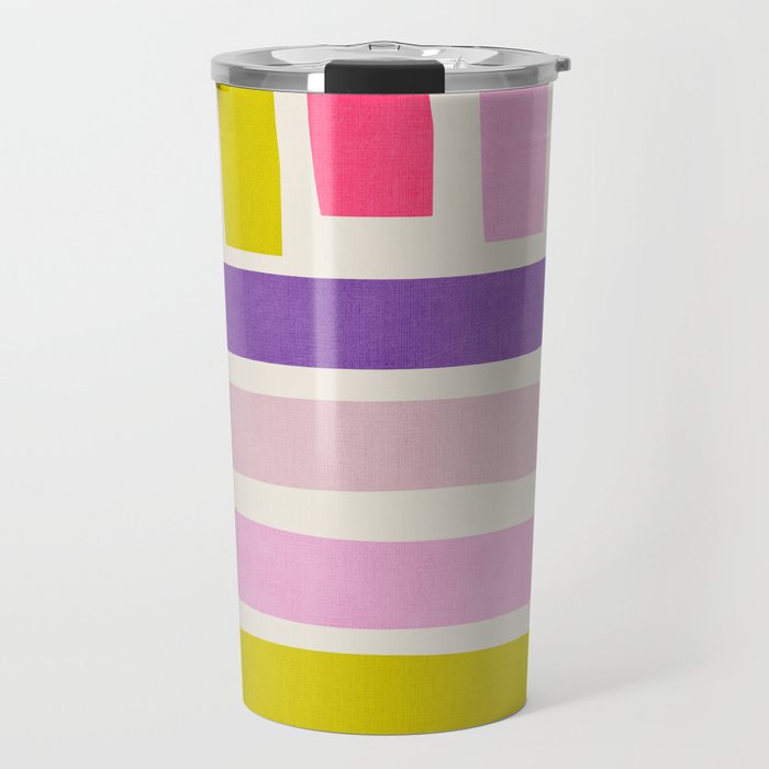 Pastel Tones Colorful Artwork Travel Mug Gallery Image 1