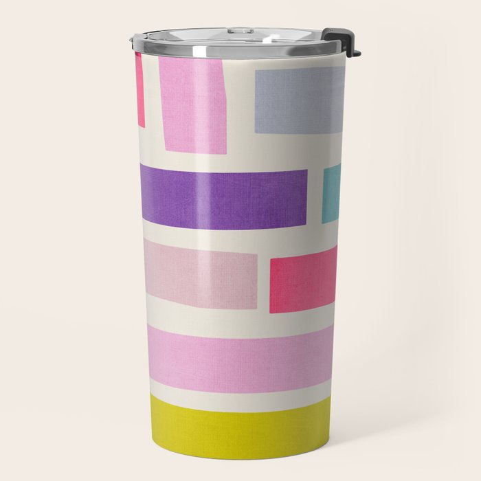 Pastel Tones Colorful Artwork Travel Mug Gallery Image 2