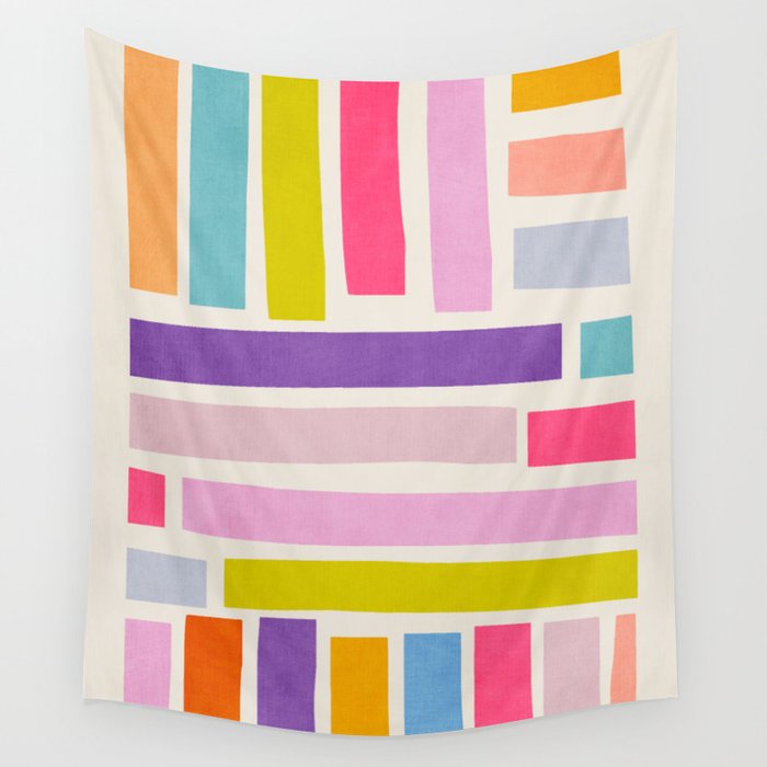Pastel Tones Colorful Artwork Wall Tapestry Gallery Image 4