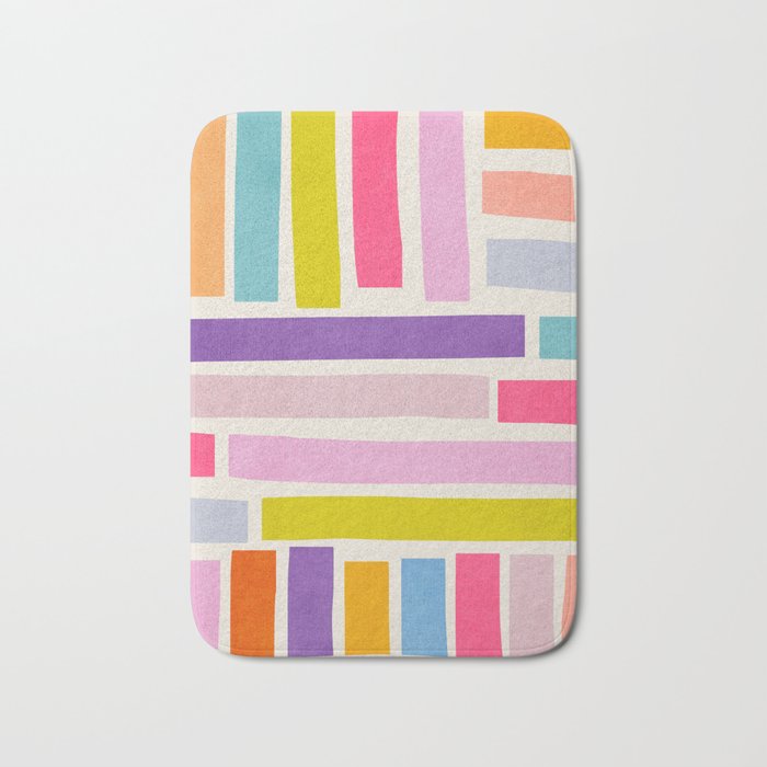 Pastel Tones Colorful Artwork Bath Mat Gallery Image 1