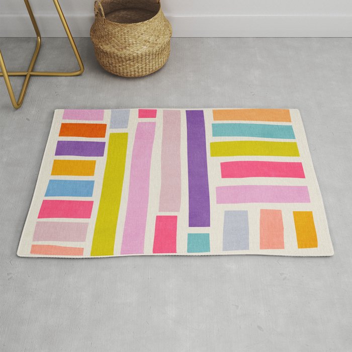 Pastel Tones Colorful Artwork Rug Gallery Image 1