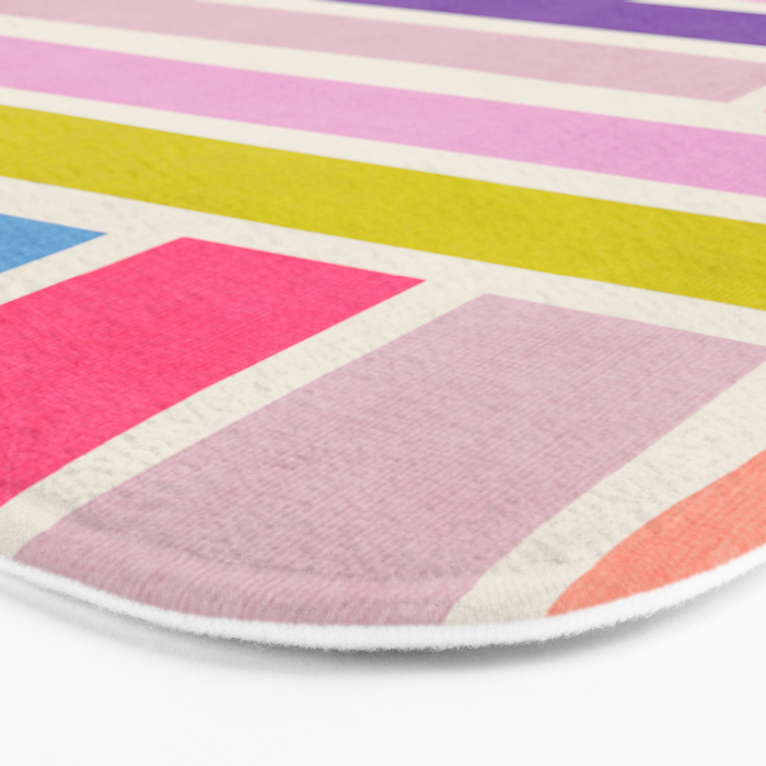 Pastel Tones Colorful Artwork Bath Mat Gallery Image 3