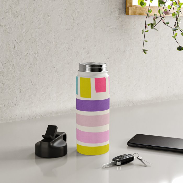 Pastel Tones Colorful Artwork Water Bottle Gallery Image 4
