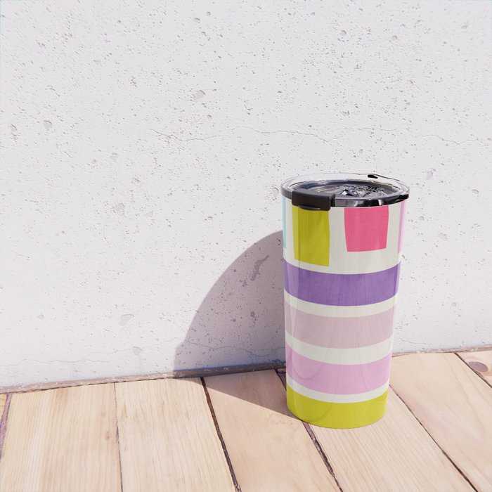 Pastel Tones Colorful Artwork Travel Mug Gallery Image 4