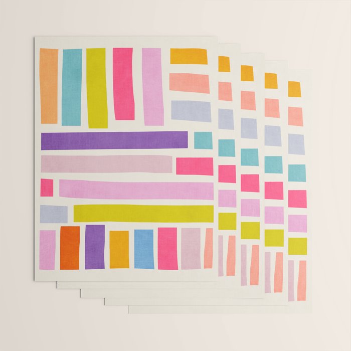 Pastel Tones Colorful Artwork Wrapping Paper Gallery Image 3