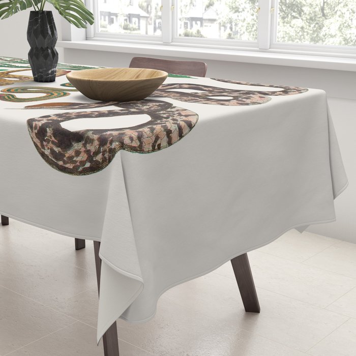 Snakes Birds Sunflower Art Print by Albertus Seba Tablecloth Gallery Image 3