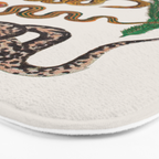 Snakes Birds Sunflower Art Print by Albertus Seba Bath Mat Gallery Image 3