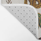 Snakes Birds Sunflower Art Print by Albertus Seba Bath Mat Gallery Image 2