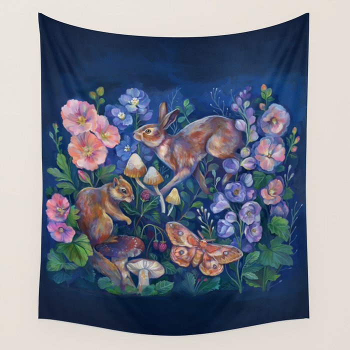 Spring Flower Garden Wall Tapestry Gallery Image 1