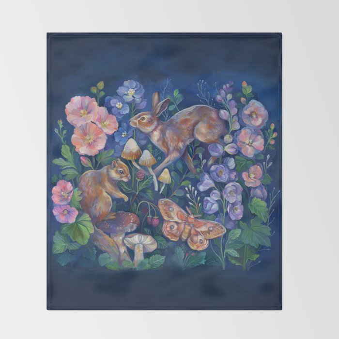 Spring Flower Garden Throw Blanket Gallery Image 2