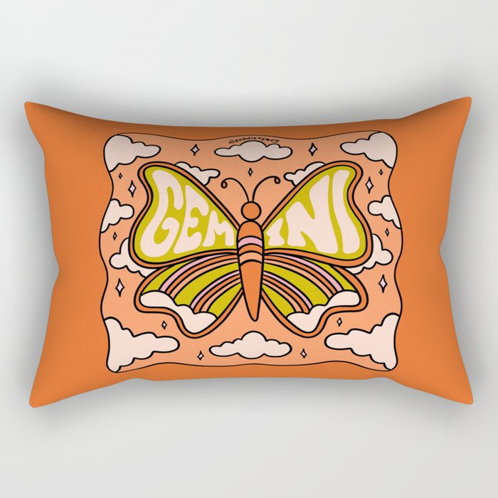 Gemini Butterfly Rectangular Pillow Gallery Image 2