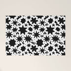 Black and white fun star doodle pattern Welcome Mat Gallery Image 1