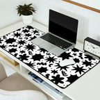 Black and white fun star doodle pattern Desk Mat Gallery Image 2