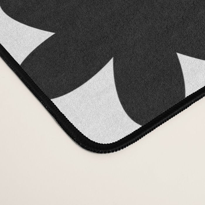Black and white fun star doodle pattern Desk Mat Gallery Image 4