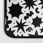 Black and white fun star doodle pattern Laptop Sleeve Gallery Image 3