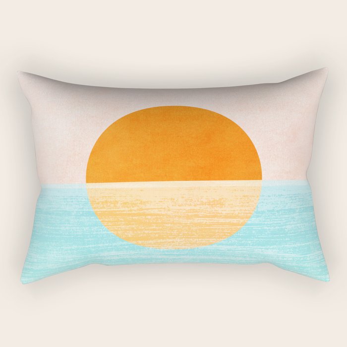 Seaside Sunset Rectangular Pillow Gallery Image 1