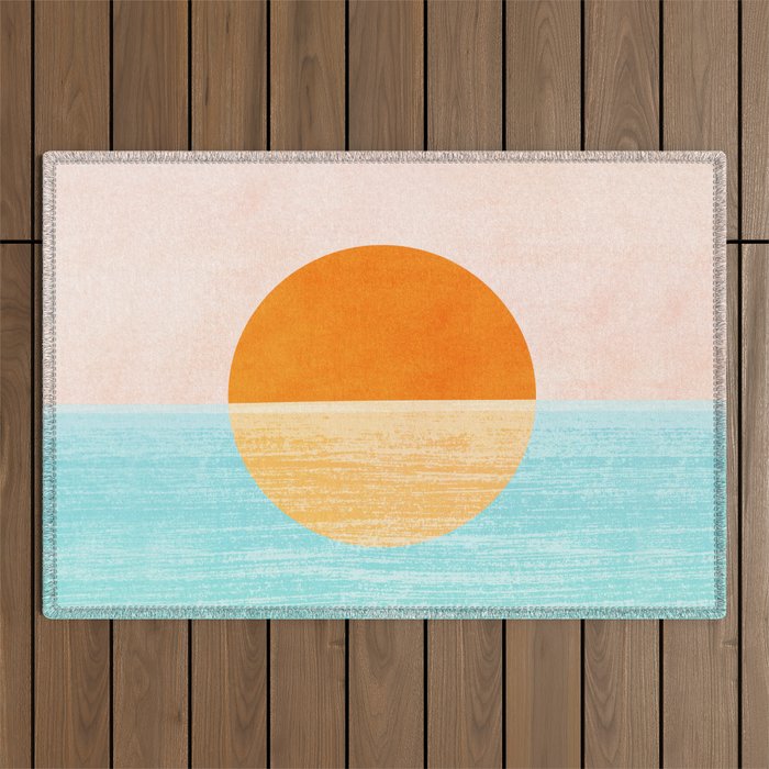 Seaside Sunset Outdoor Rug Gallery Image 1